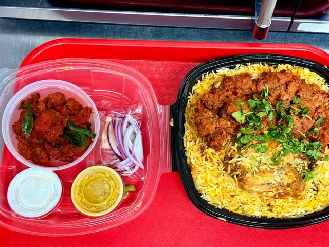 Crossroads Chicken Biryani Platter.